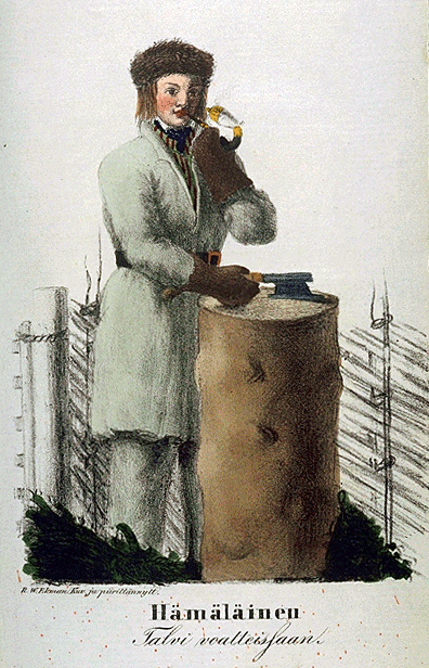 R.W.Ekman 1831: Hämäläinen [A Man from Häme in his Winter-Clothes]