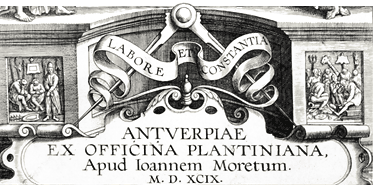 Plantinin merkki vuodelta 1599