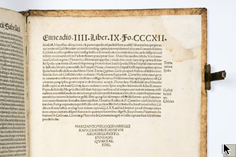 Marco Antonio Coccio, Rhapsodiæ historiarum Enneadum XI. Paris: Josse Bade 1509.