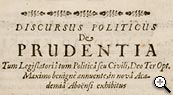 Michael Wexionius-Gyldenstolpe, Discursus politicus de prudentia. Aboae 1642.