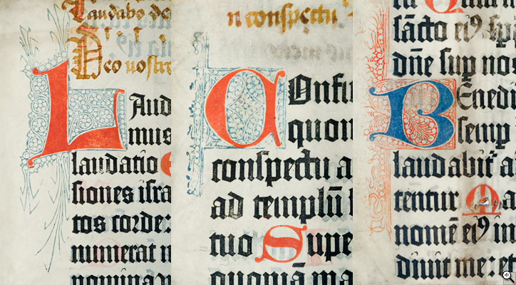Mainzin Psalttari 1457, initiaaleja