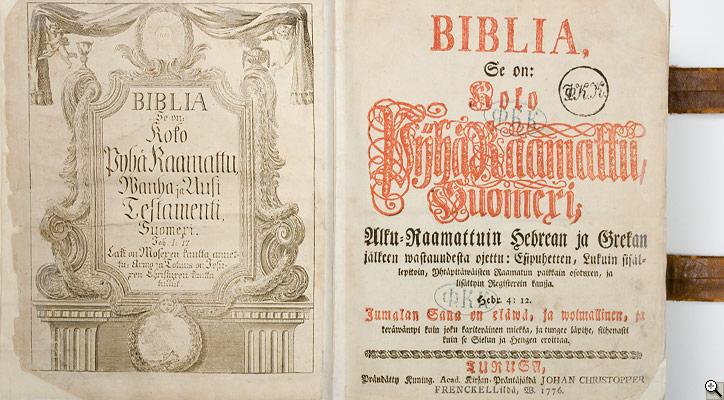 Biblia, se on: koko Pyhä Raamattu, suomexi. Turku 1776